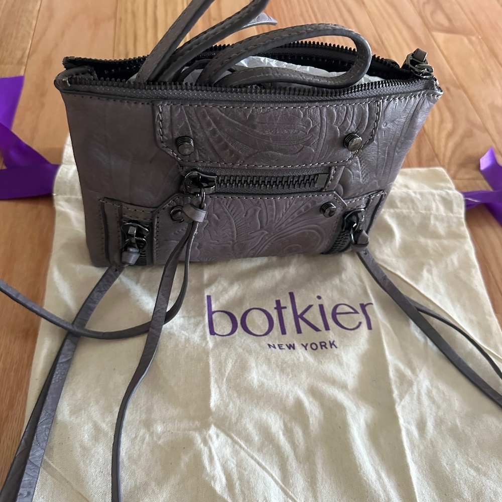 Brand New Botkier Logan Crossbody/Wristlet Leather Bag Gem